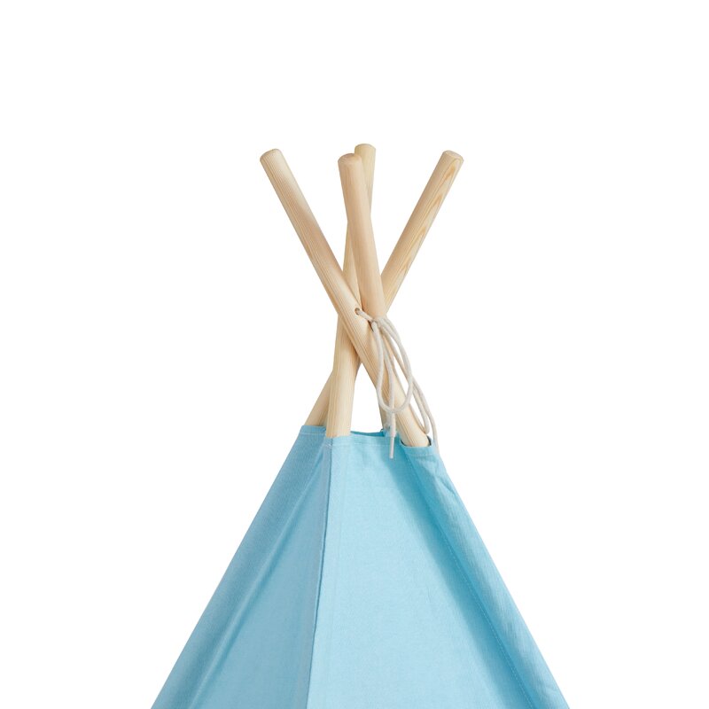 Blue and doted tepee house with carry case